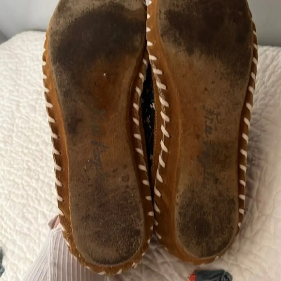 Free People Quilt Slipper Moccasins Size 8.5 - Picture 4 of 6
